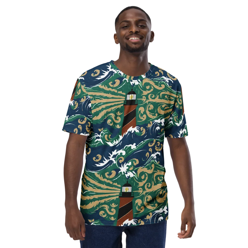 Beacon in the Breakers on Men's Crew Neck T-Shirt — Front