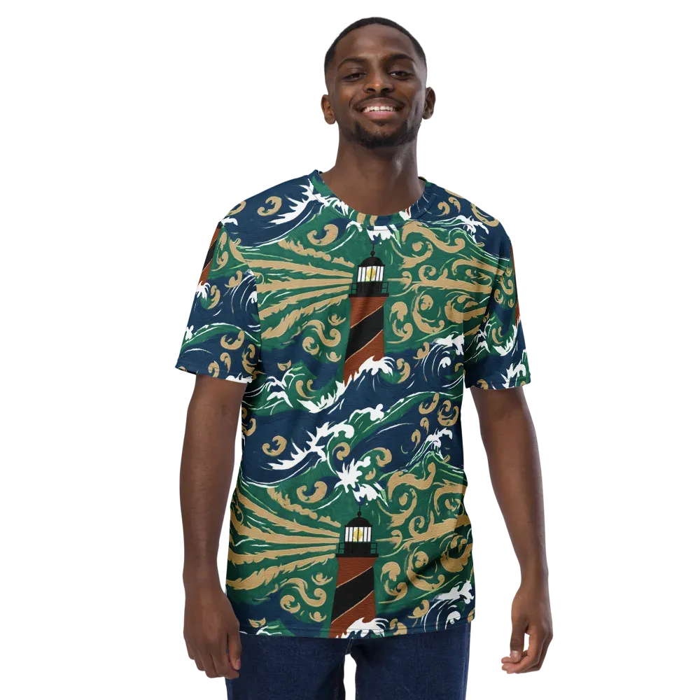 Beacon in the Breakers on Men's Crew Neck T-Shirt — Front