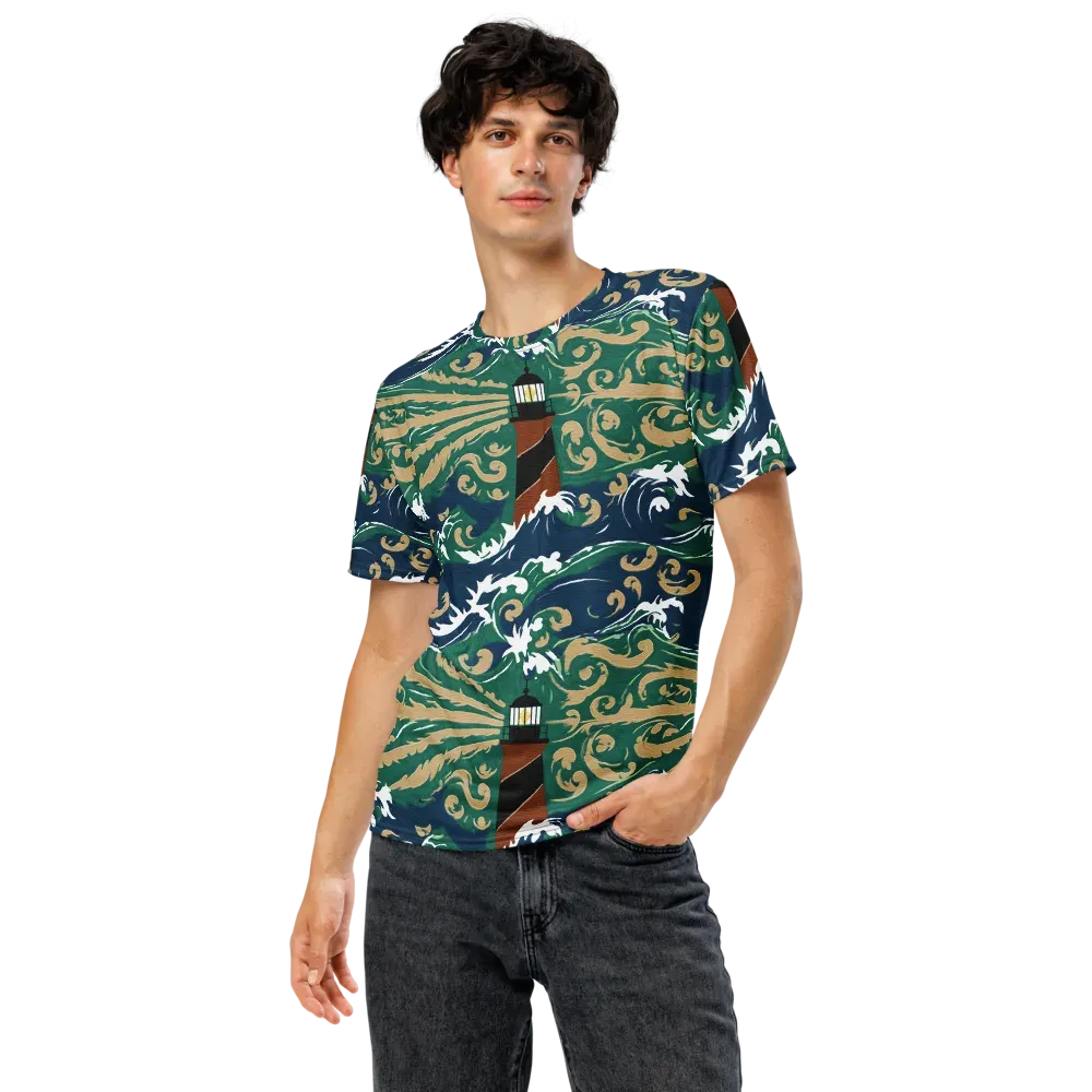 Beacon in the Breakers on Men's Crew Neck T-Shirt — Front