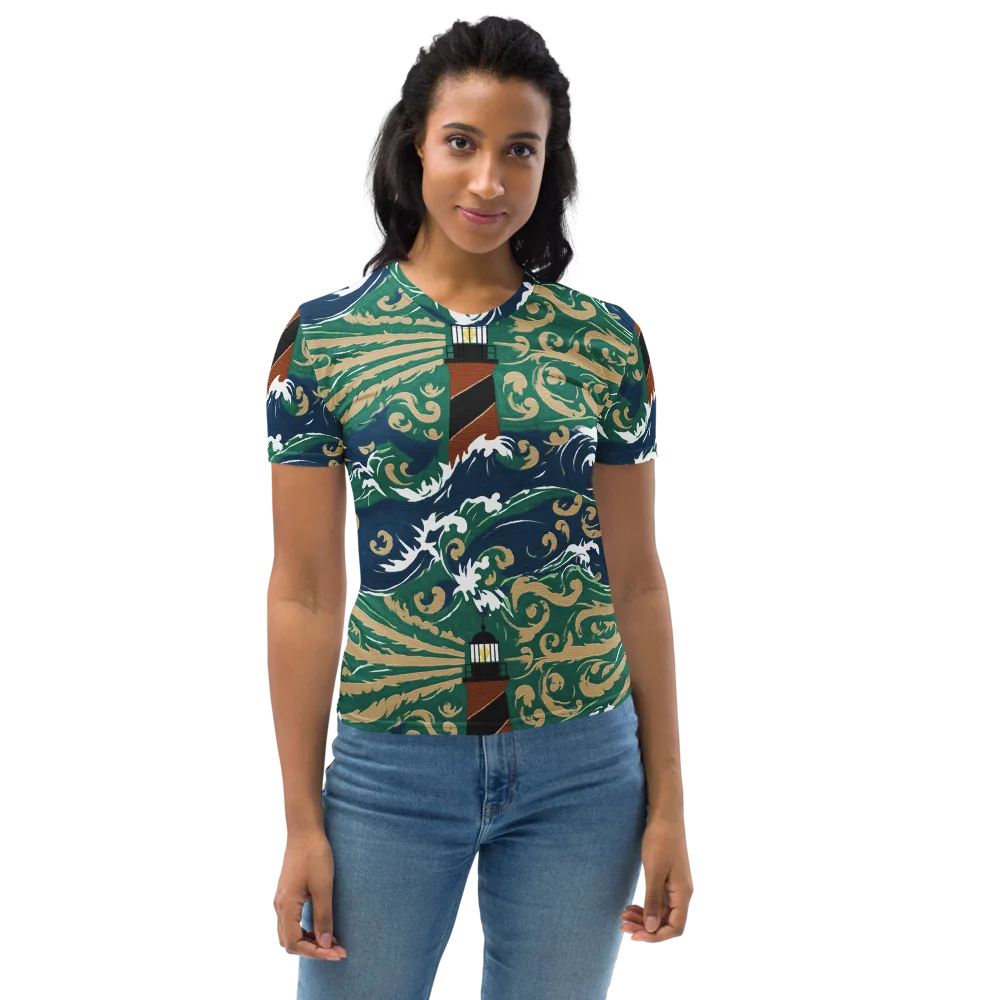 Beacon in the Breakers on Women's Crew Neck T-Shirt — Front