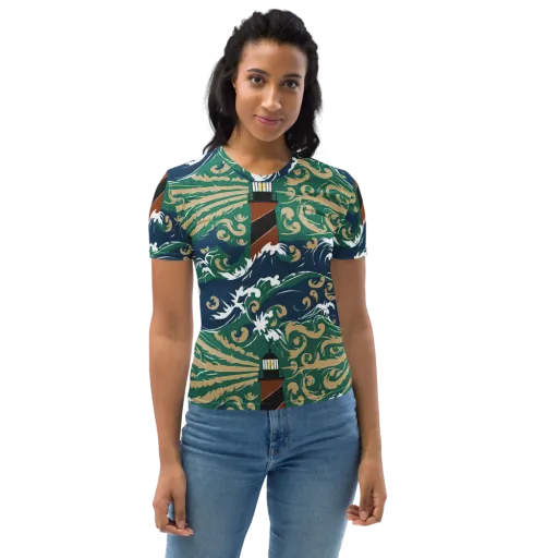Beacon in the Breakers on a Women's Crew Neck T-Shirt