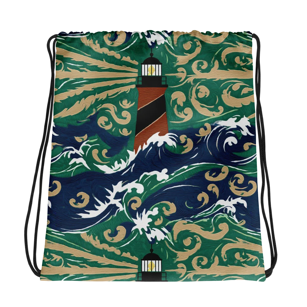 Beacon in the Breakers on Drawstring Bag — Photo