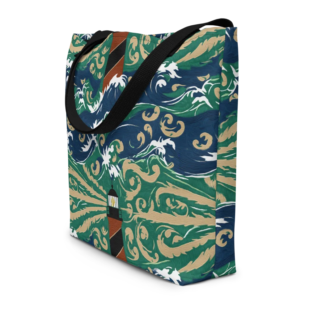 Beacon in the Breakers on Large Tote Bag W/ Pocket — Front