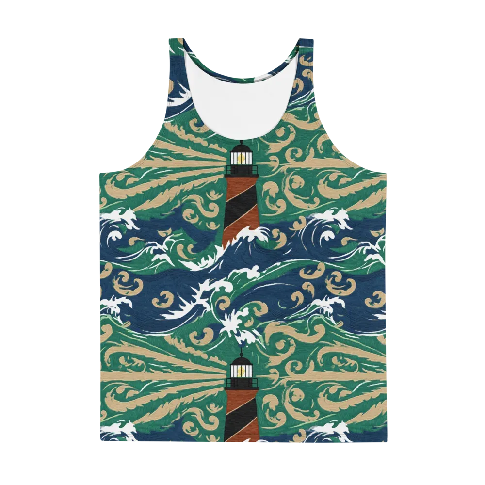 Beacon in the Breakers on Men's Tank Top — Front