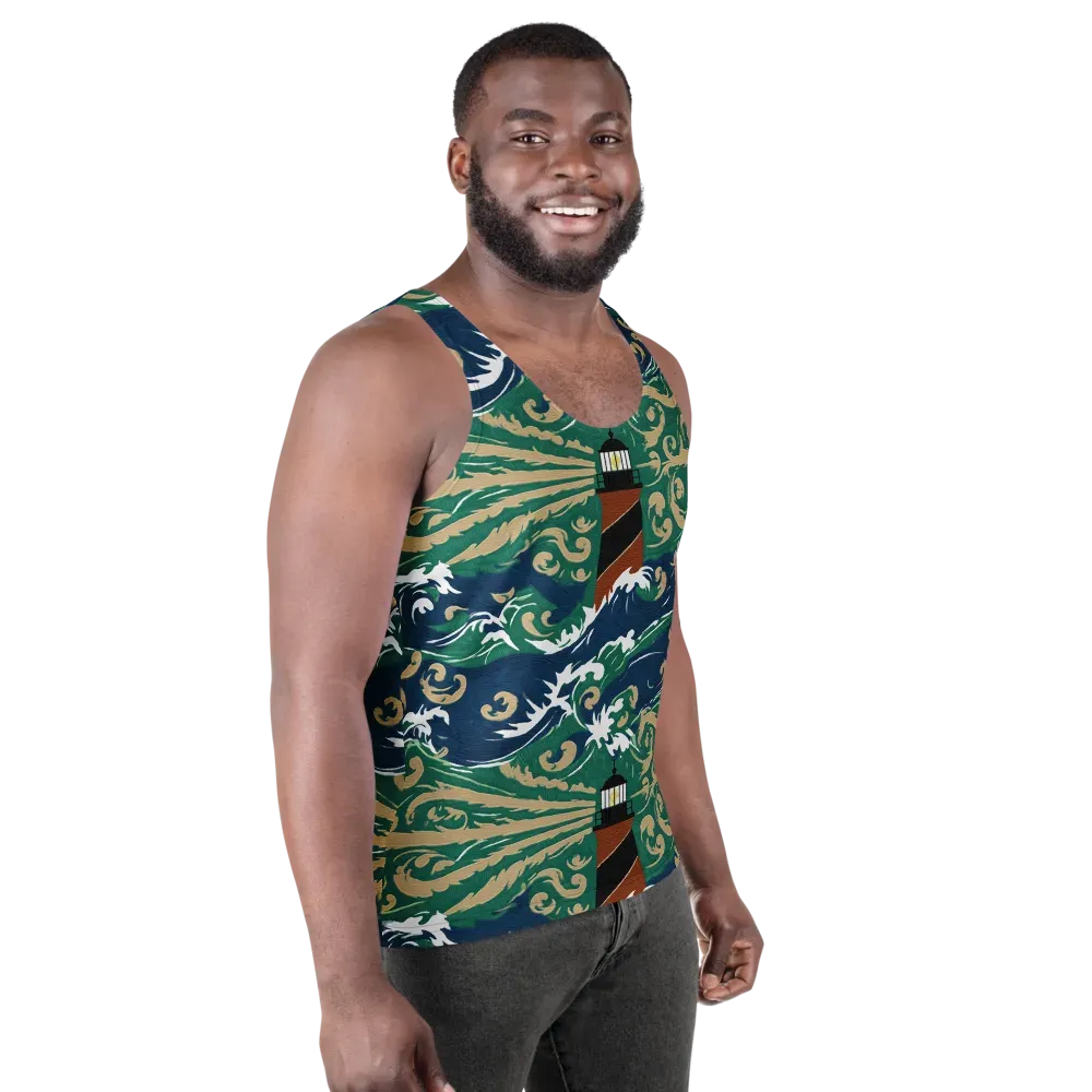 Beacon in the Breakers on Men's Tank Top — Right Front