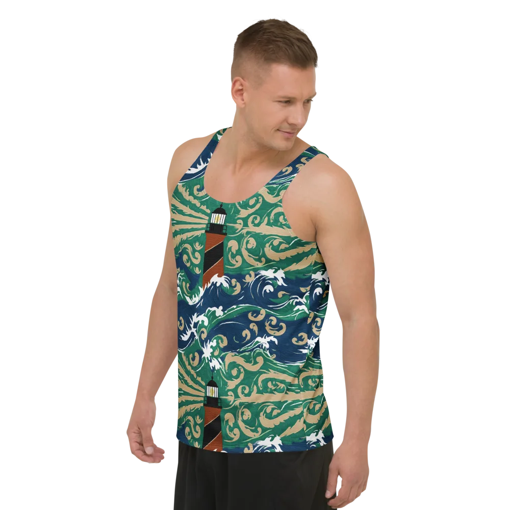 Beacon in the Breakers on Men's Tank Top — Left Front