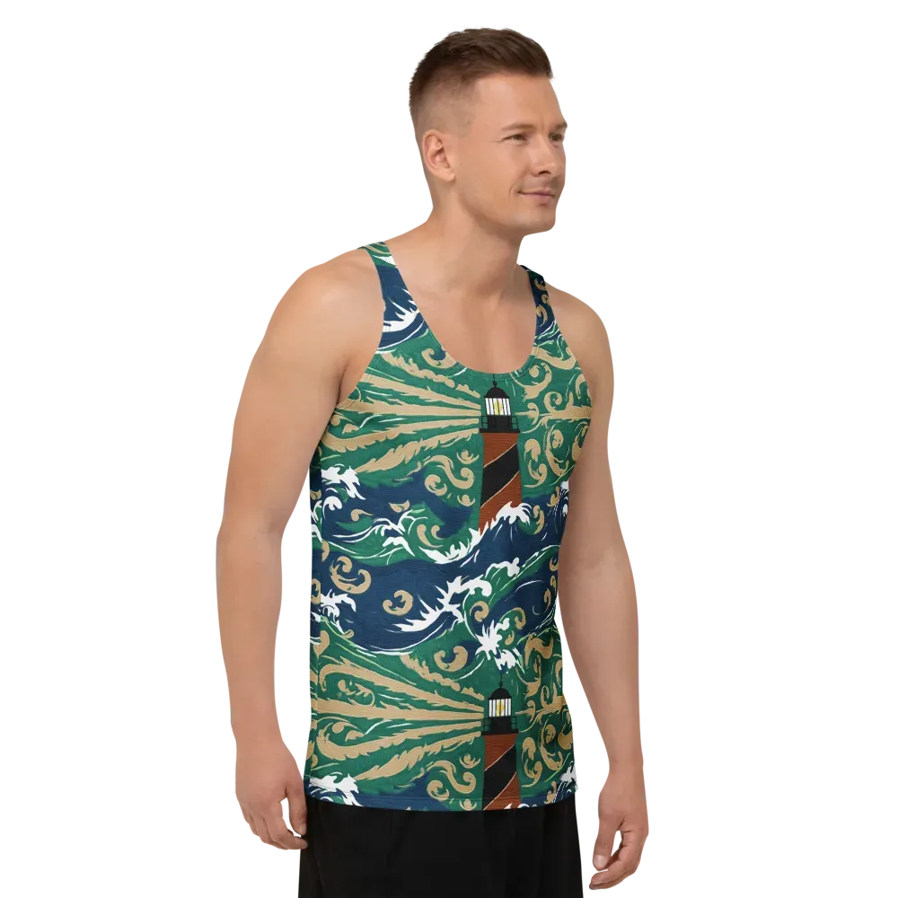 Beacon in the Breakers on Men's Tank Top — Right Front