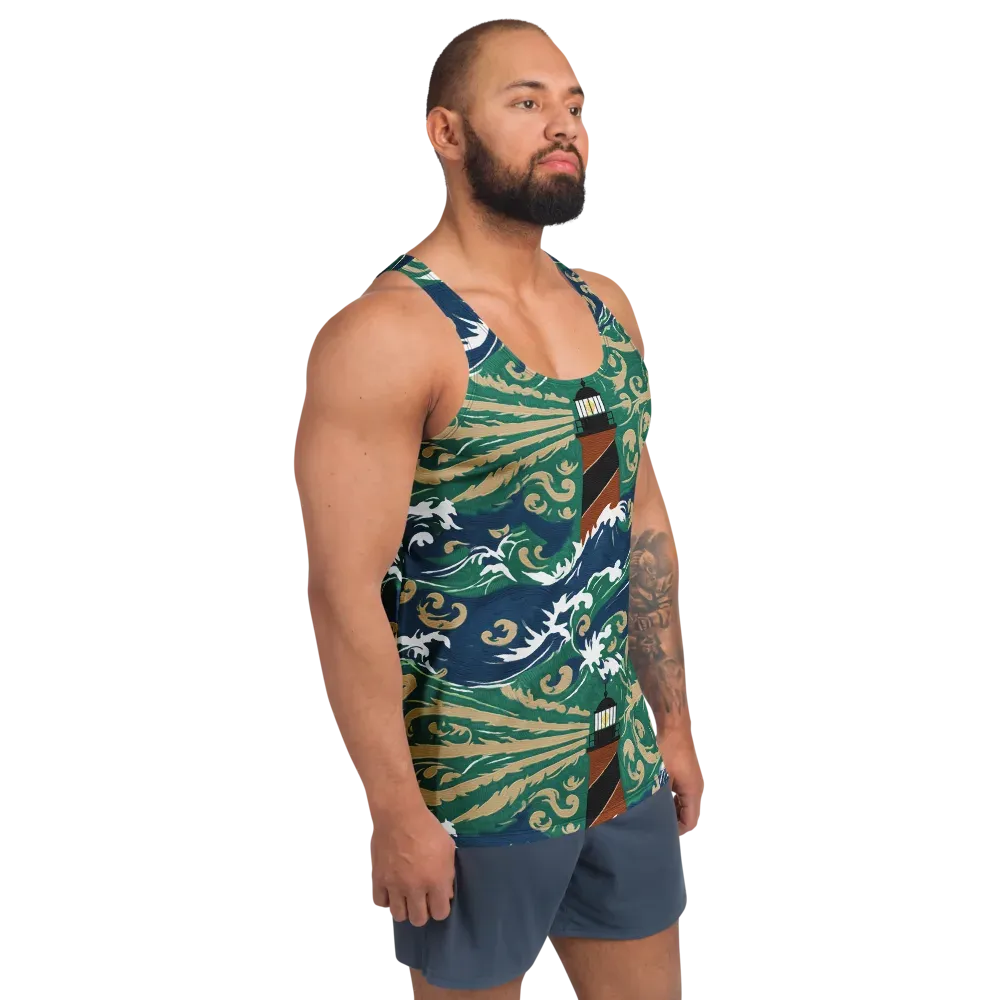 Beacon in the Breakers on Men's Tank Top — Right Front