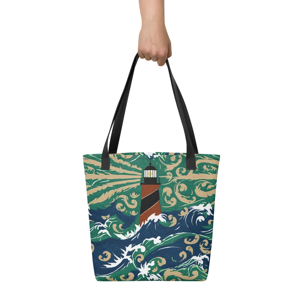 Beacon in the Breakers on Tote Bag — Front