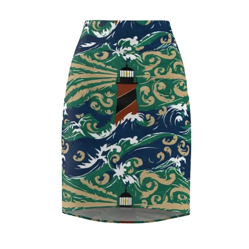 Beacon in the Breakers on a Pencil Skirt
