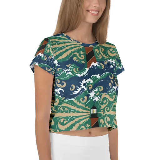 Beacon in the Breakers on a Crop Tee