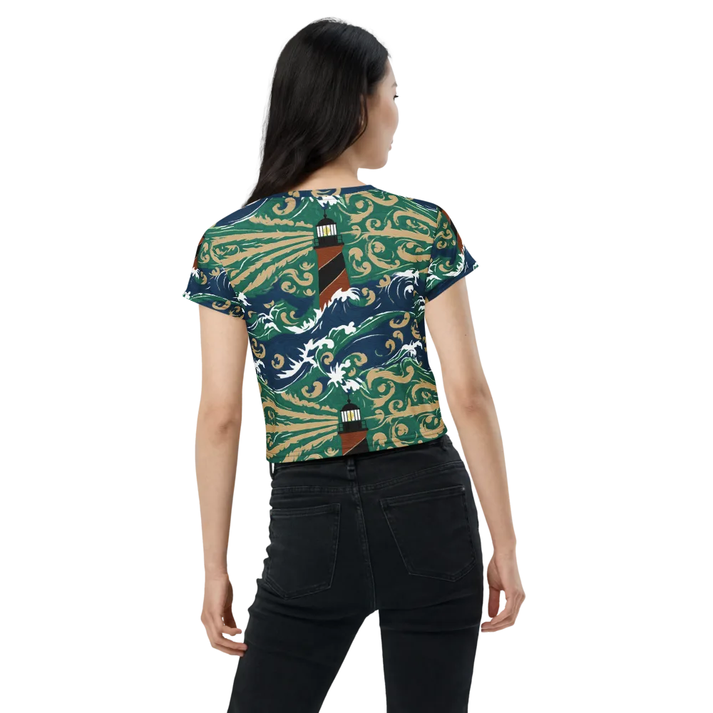 Beacon in the Breakers on Crop Tee — Back