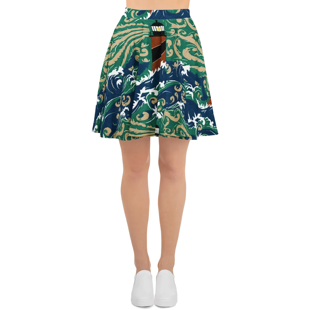 Beacon in the Breakers on Skater Skirt — Front