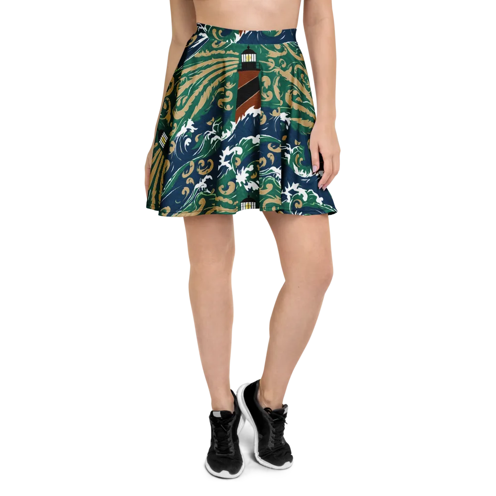 Beacon in the Breakers on Skater Skirt — Front