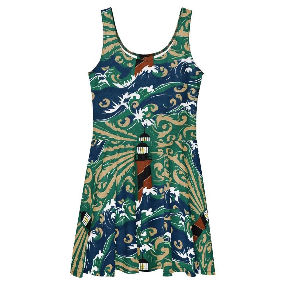 Beacon in the Breakers on Skater Dress — Front