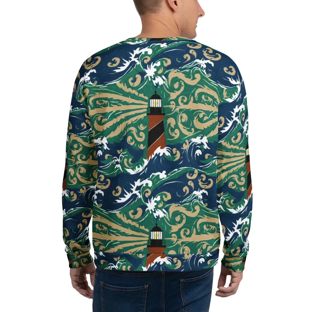 Beacon in the Breakers on Sweatshirt — Back