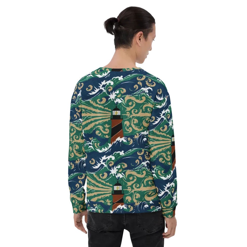 Beacon in the Breakers on Sweatshirt — Back