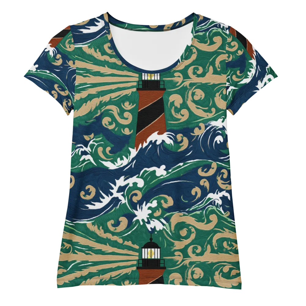 Beacon in the Breakers on Women's Athletic T-Shirt — Front
