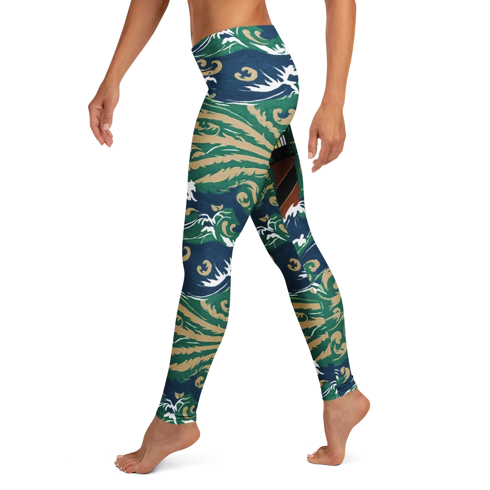 Beacon in the Breakers on Leggings — Left
