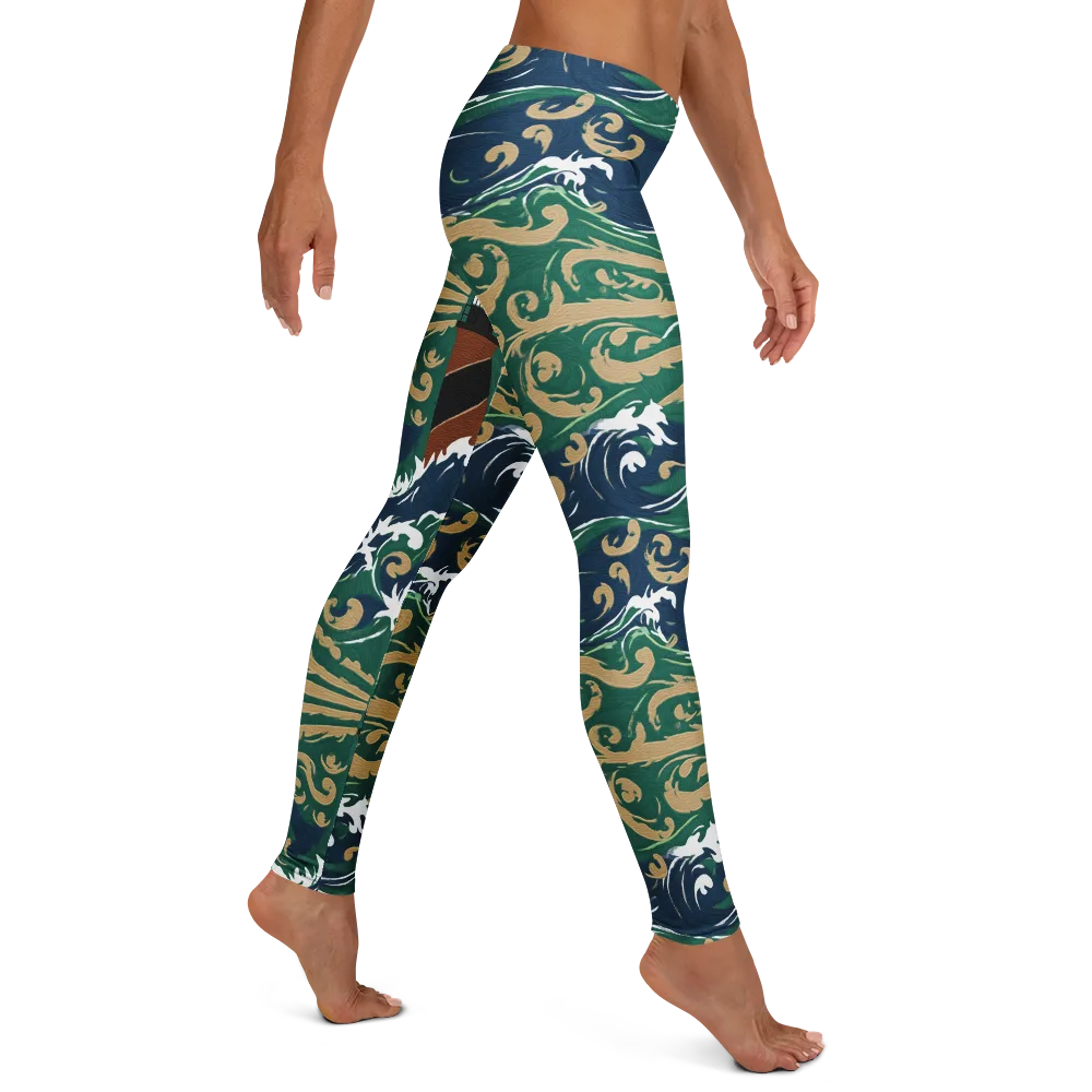 Beacon in the Breakers on Leggings — Right