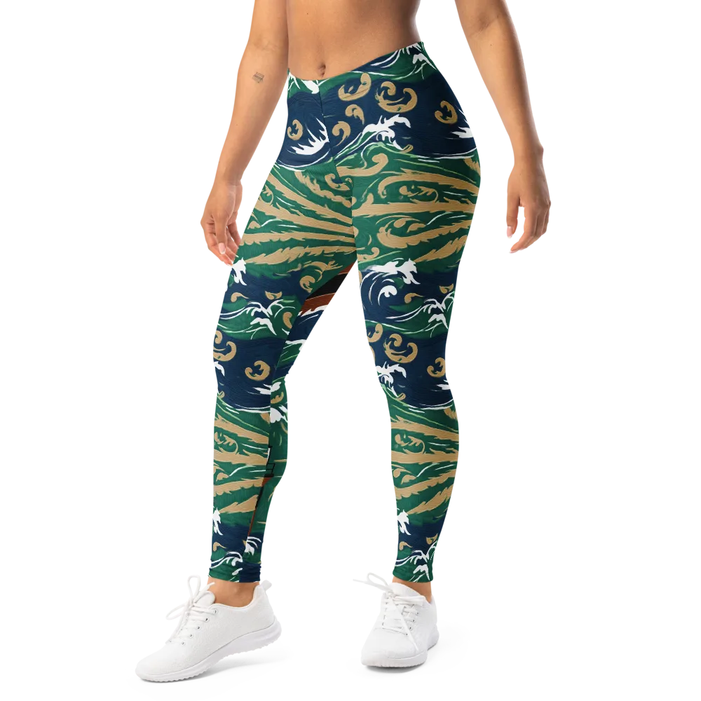 Beacon in the Breakers on Leggings — Left Front