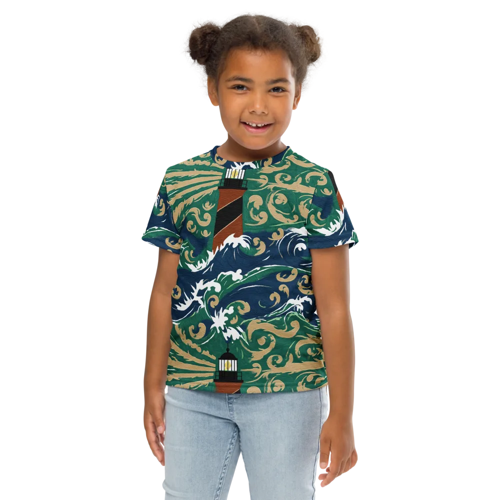 Beacon in the Breakers on Kids Crew Neck T-Shirt — Front
