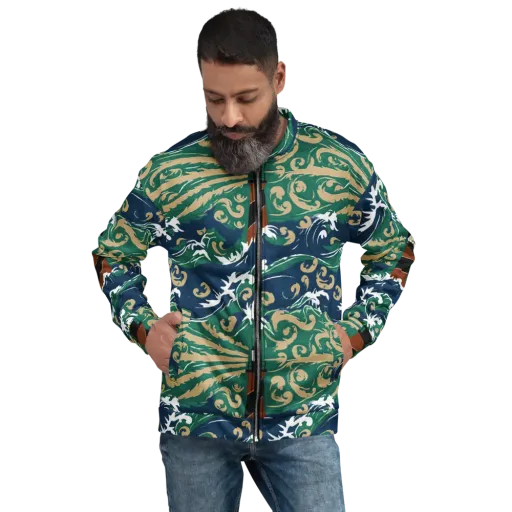 Beacon in the Breakers on a Bomber Jacket