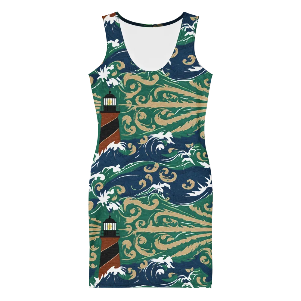 Beacon in the Breakers on Bodycon Dress — Front