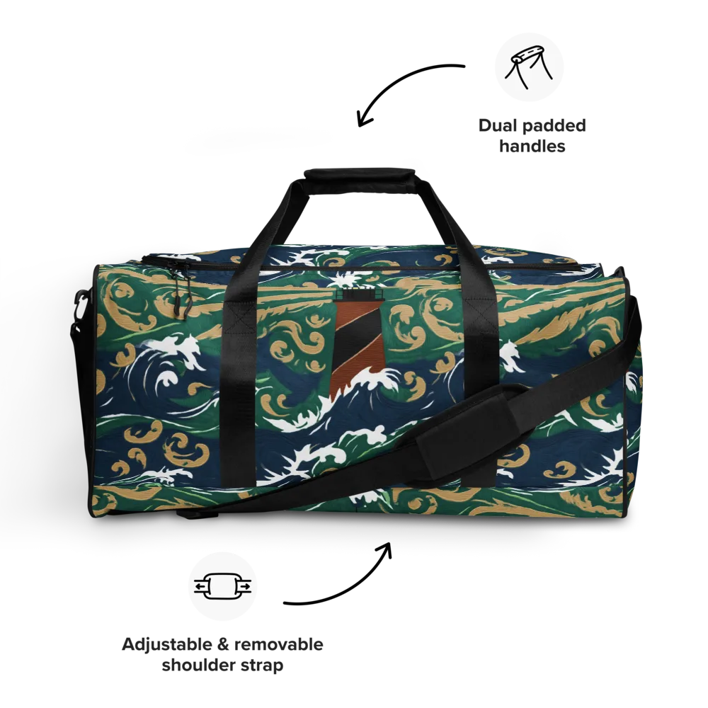 Beacon in the Breakers on Duffle Bag — Front