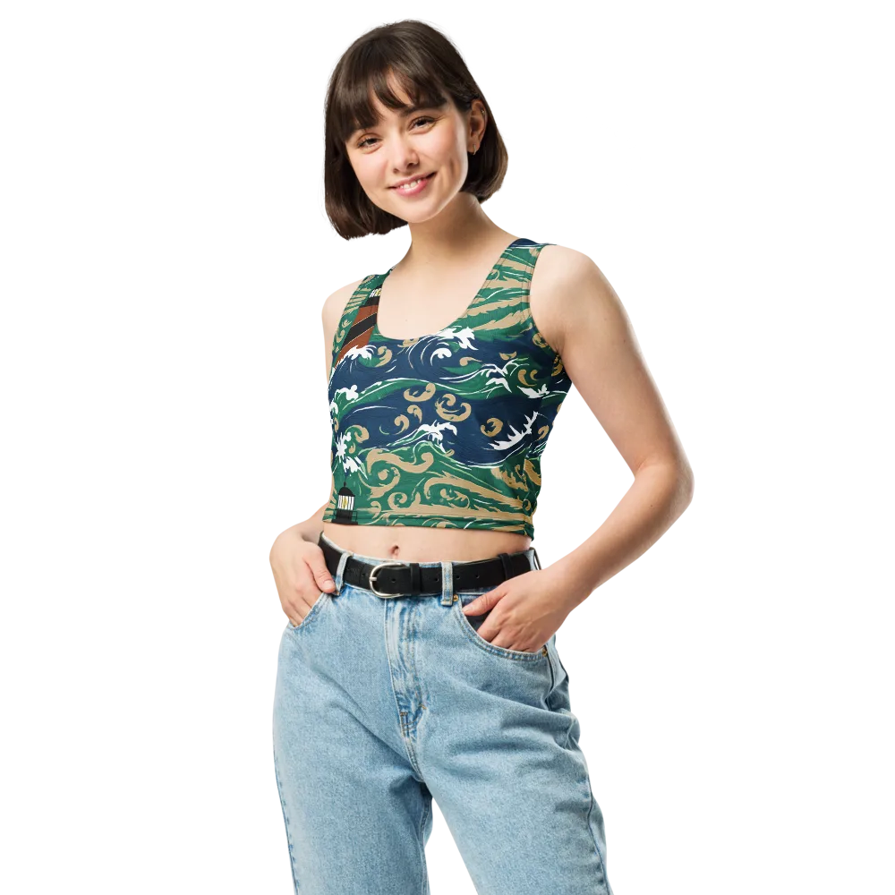 Beacon in the Breakers on Crop Top — Front