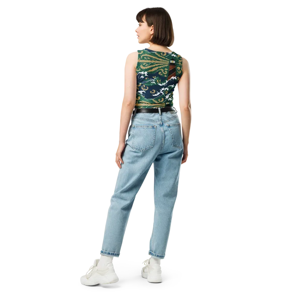 Beacon in the Breakers on Crop Top — Back