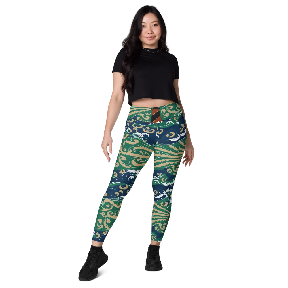 Beacon in the Breakers on Leggings with Pockets — Front