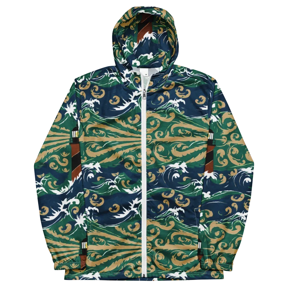 Beacon in the Breakers on Men's Windbreaker — Front