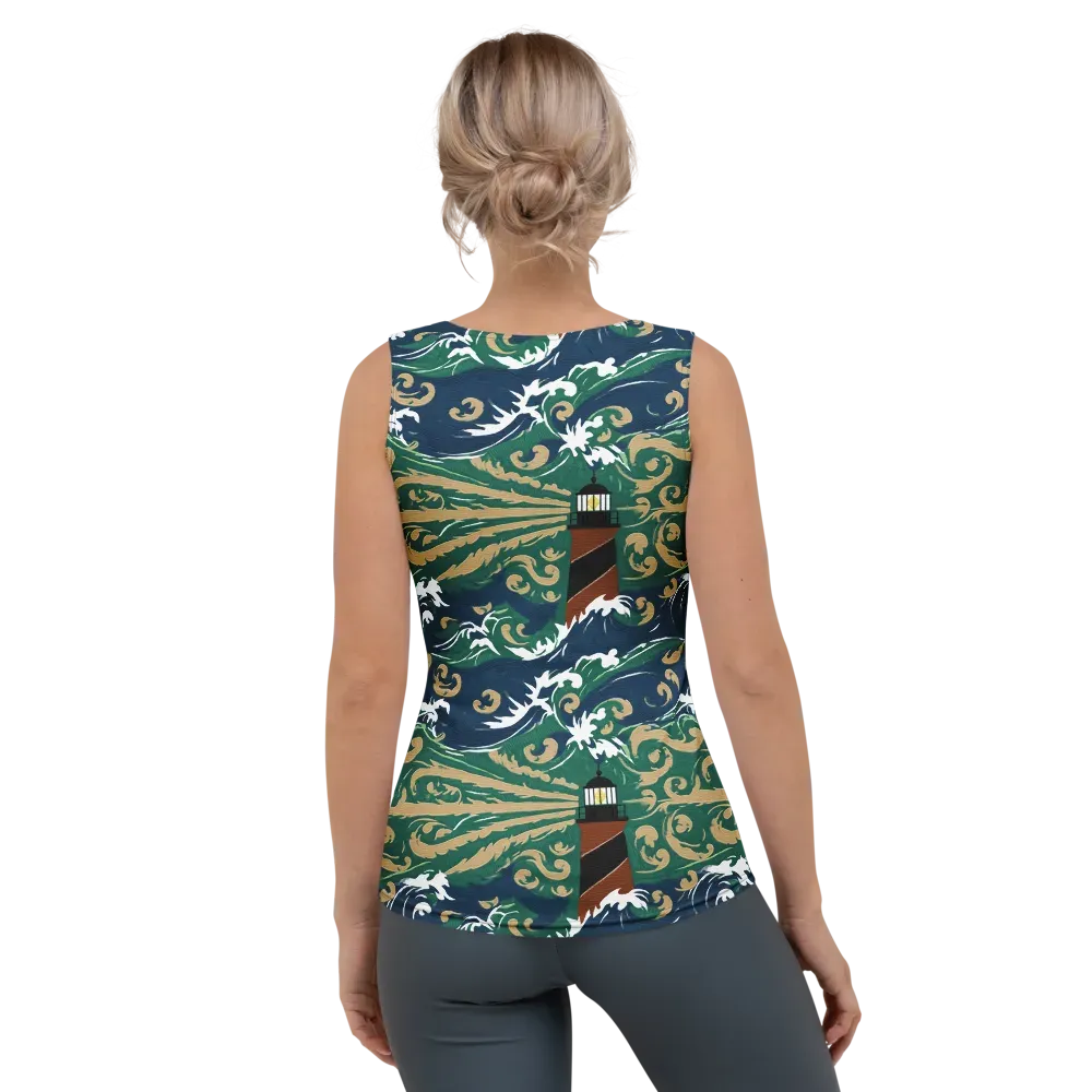 Beacon in the Breakers on Women's Tank Top — Back