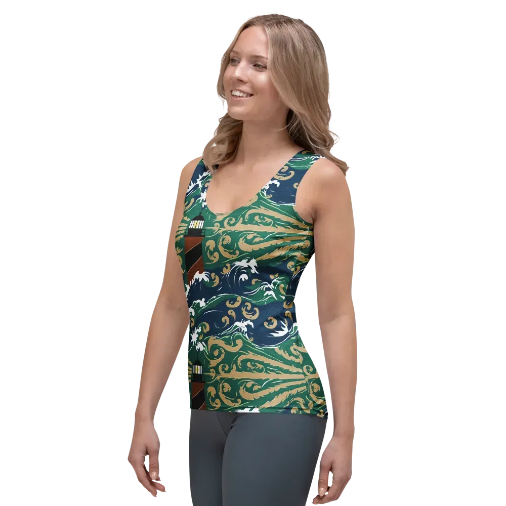 Beacon in the Breakers on Women's Tank Top — Left Front