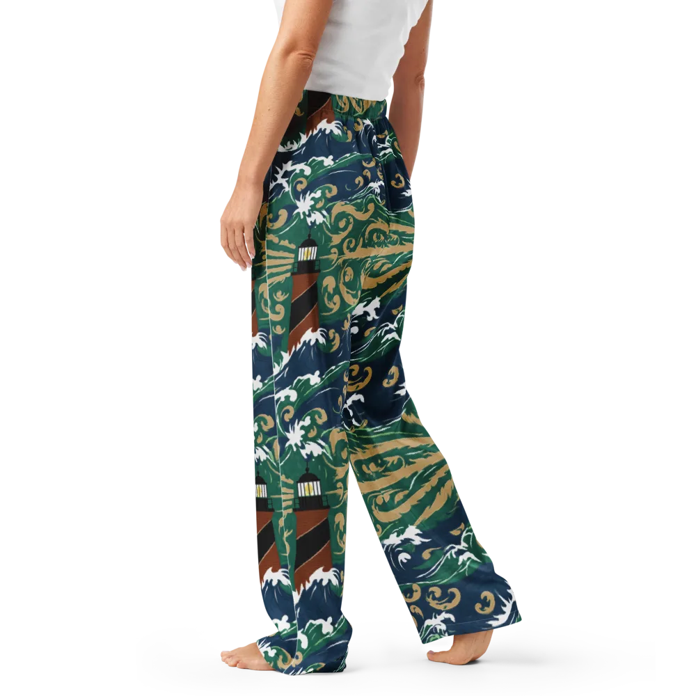 Beacon in the Breakers on Women's Pajama Pants — Left