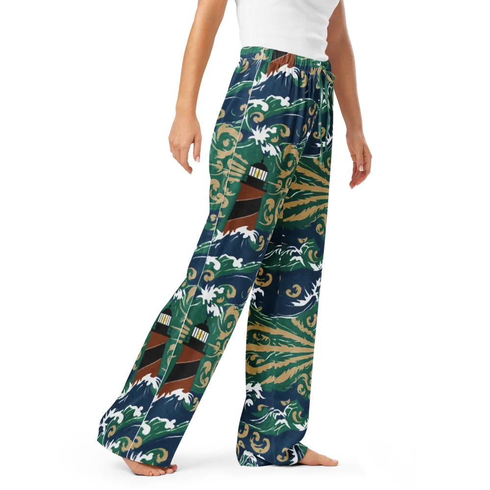 Beacon in the Breakers on Women's Pajama Pants — Right Front