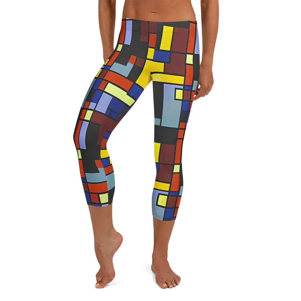 Ember Matrix on Capri Leggings — Front