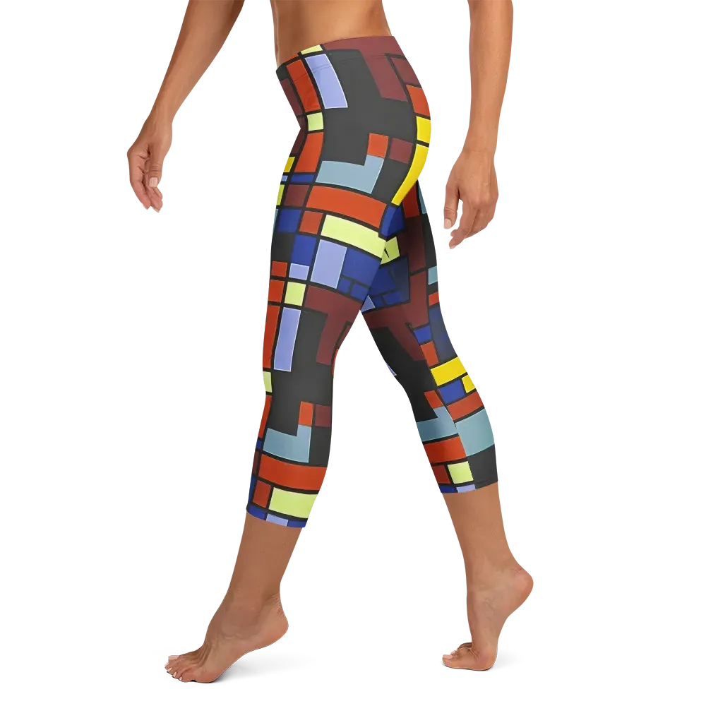 Ember Matrix on Capri Leggings — Left