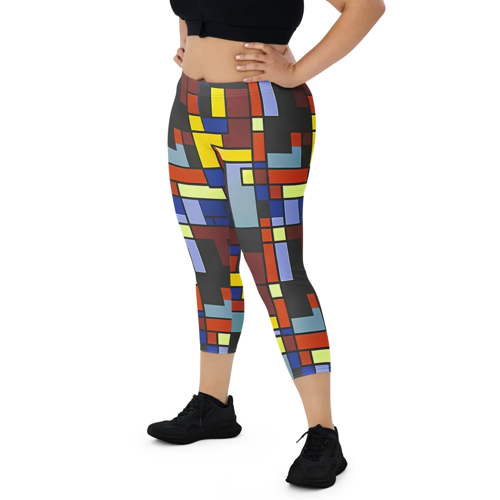 Ember Matrix on Capri Leggings — Front
