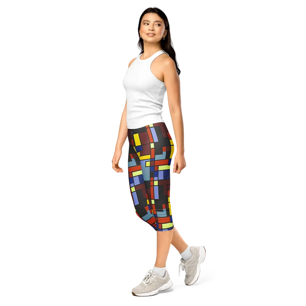 Ember Matrix on Capri Leggings — Left Front