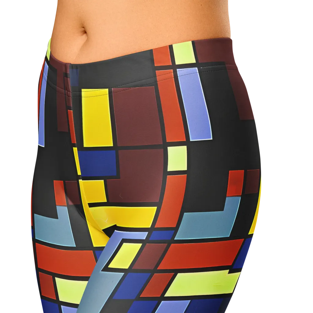 Ember Matrix on Capri Leggings — Zoomed-in