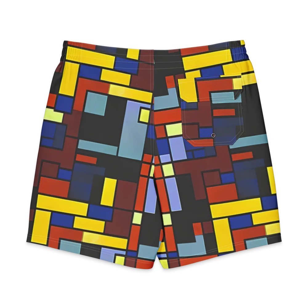 Ember Matrix on Men's Board Shorts — Back