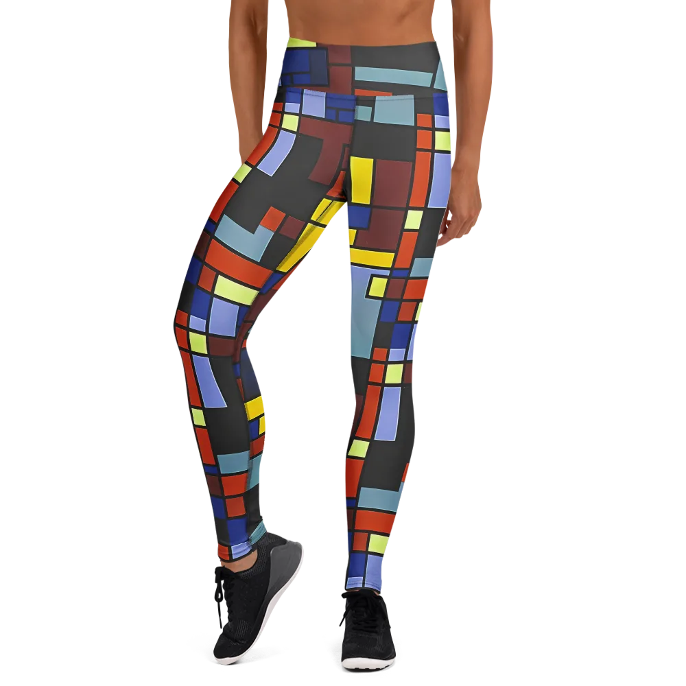 Ember Matrix on Yoga Leggings — Front