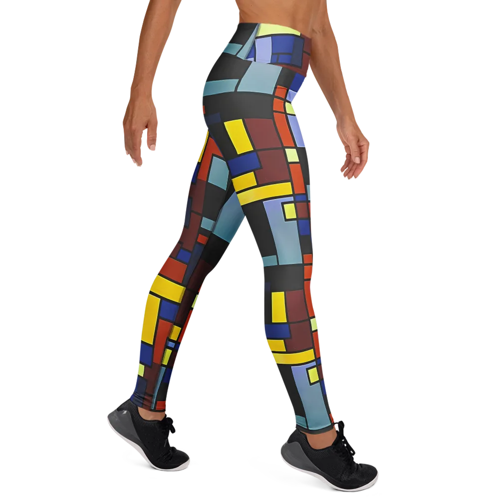 Ember Matrix on Yoga Leggings — Right