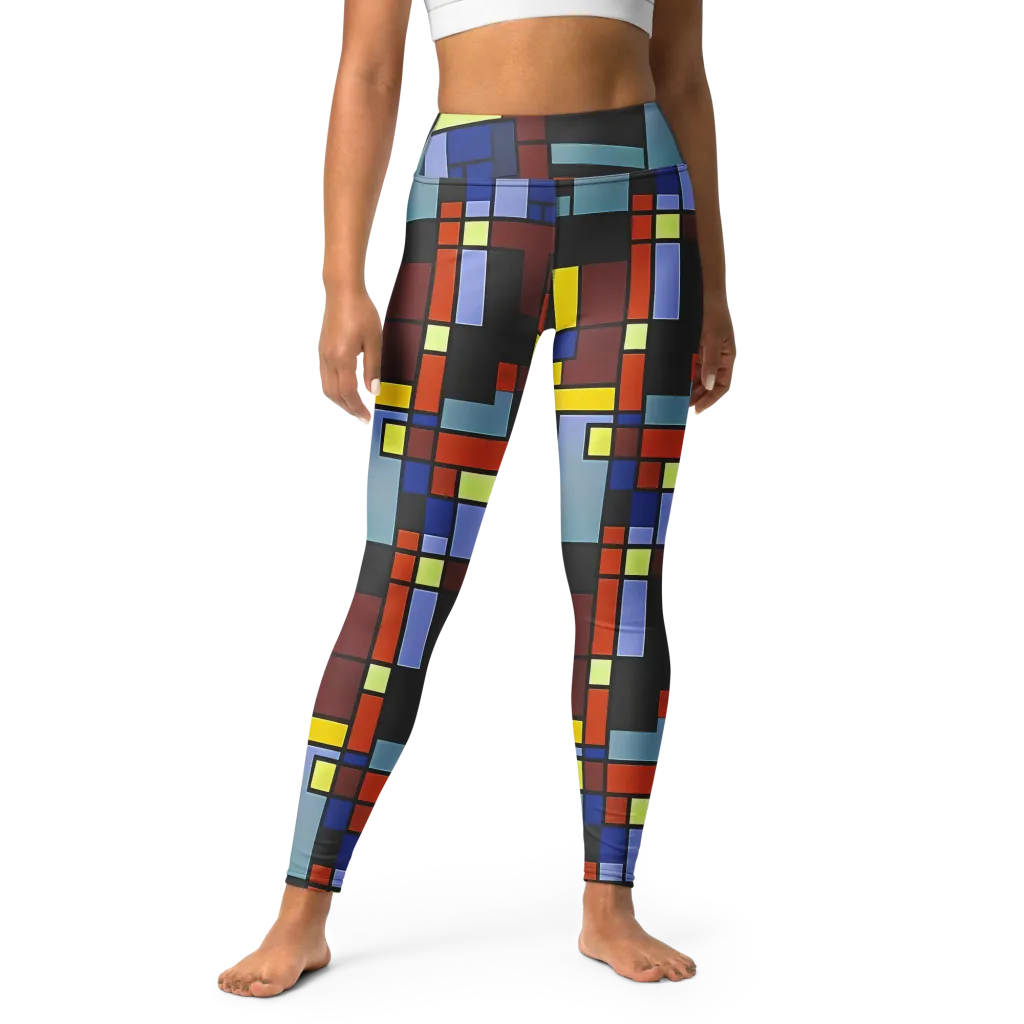 Ember Matrix on Yoga Leggings — Front