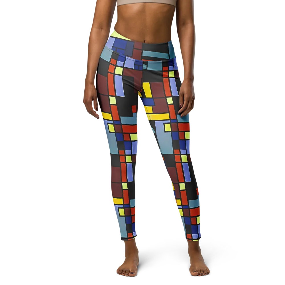 Ember Matrix on Yoga Leggings — Front