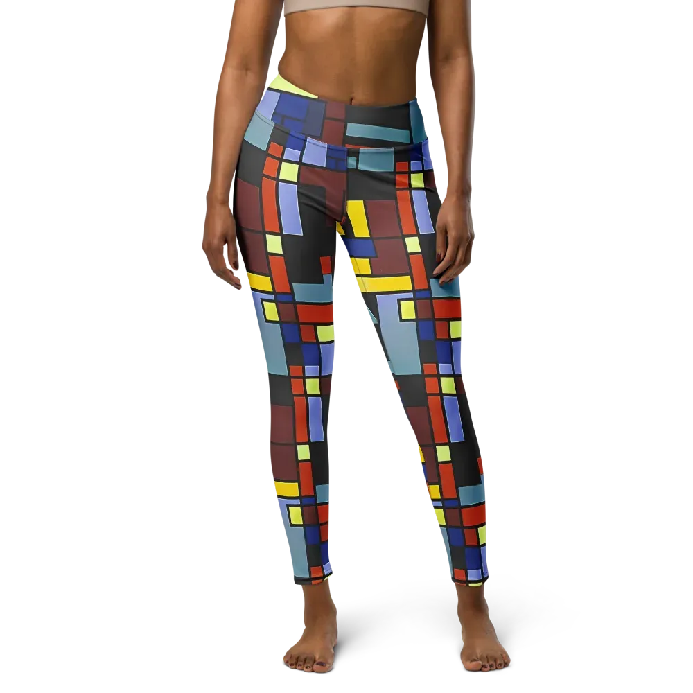 Ember Matrix on Yoga Leggings — Front