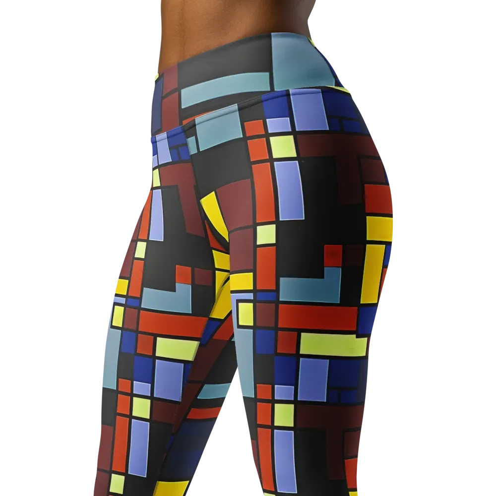 Ember Matrix on Yoga Leggings — Left Front
