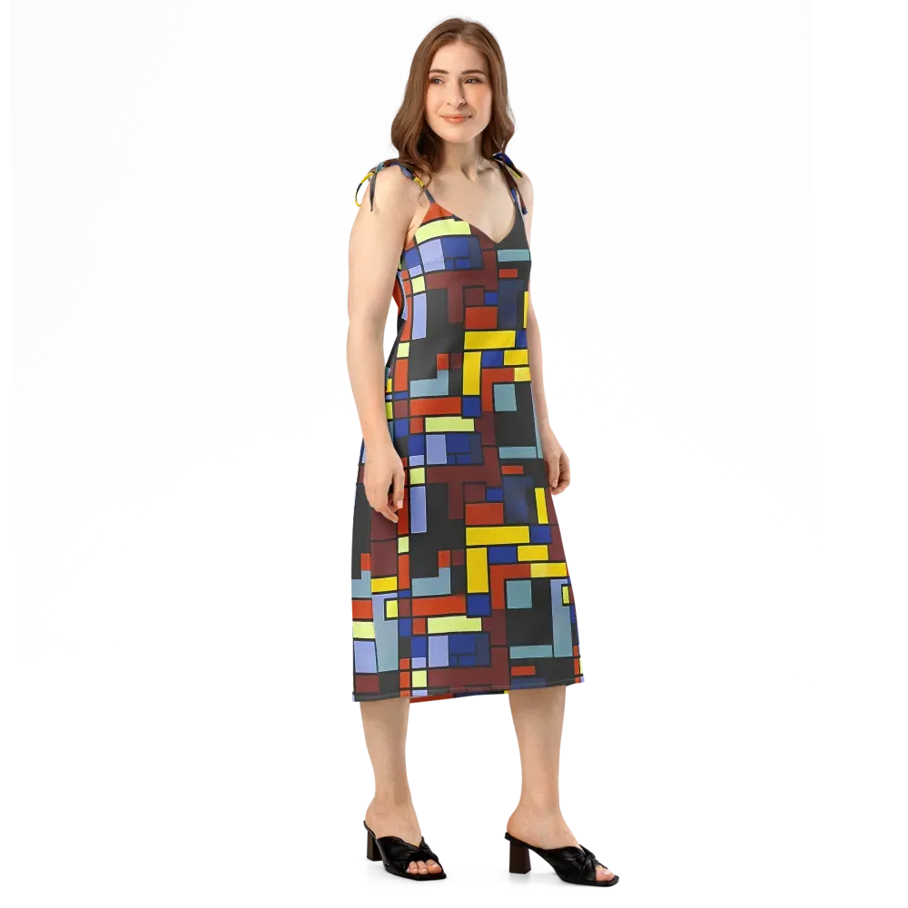 Ember Matrix on Slip Dress — Right Front